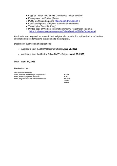 dmw pre employment and government online registration|DMW Pre Employment and Government Placement .
